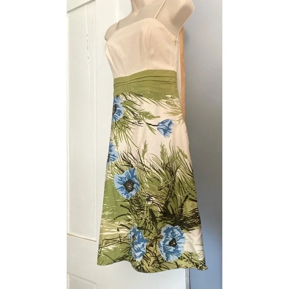 Ann Taylor Silk Floral Midi Dress NWOT Size 2 Petite - Picture 5 of 16